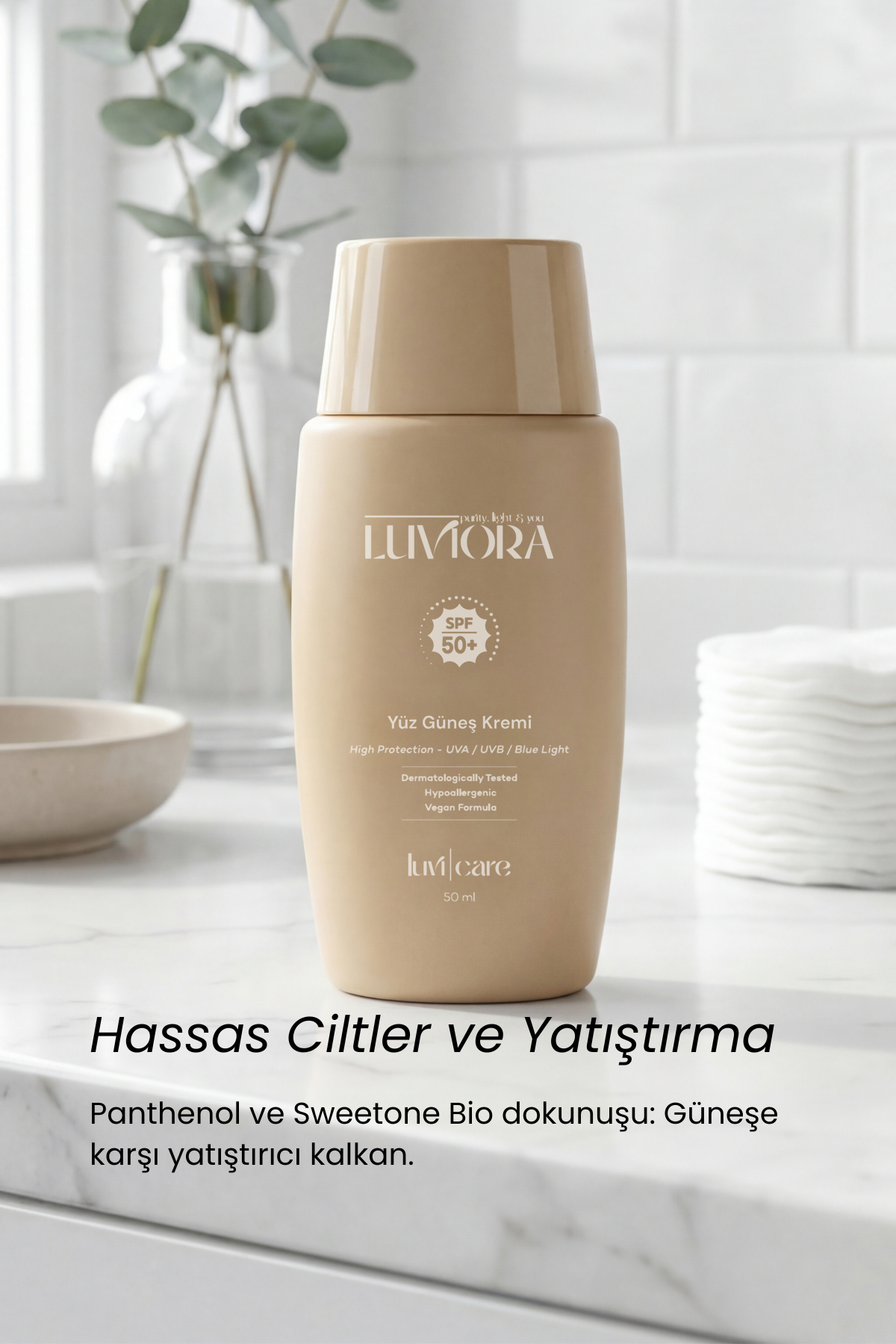 Luvi Care SPF50+ Yüz Güneş Kremi