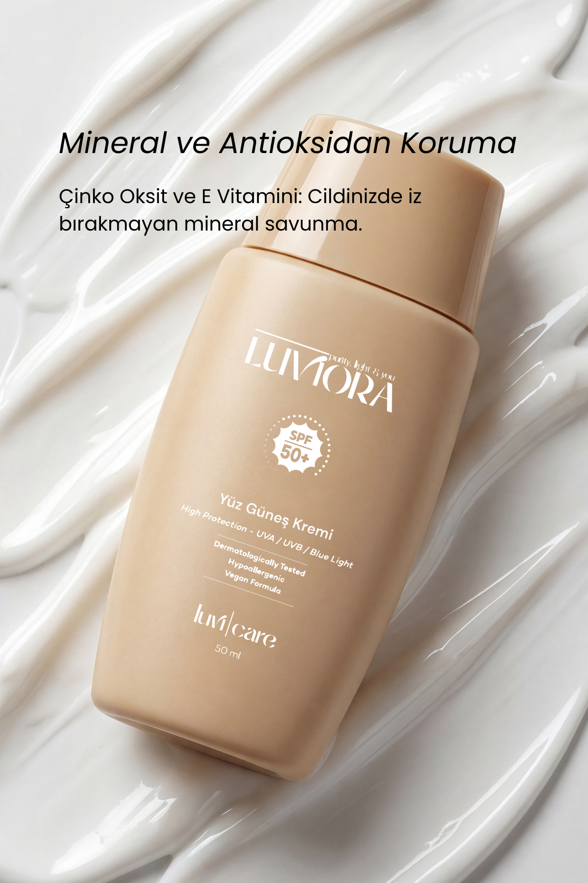 Luvi Care SPF50+ Yüz Güneş Kremi